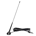 Bingfu Universal Car Radio Antenna Magnetic Base DIN Plug Aerial for Vehicle Truck SUV Truck RV Marine Boat Car Stereo Audio Radio Head Unit CD Media