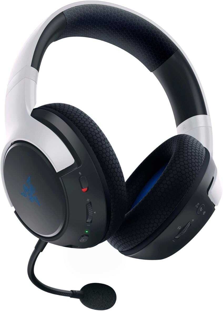 Razer Kaira Dual Wireless Gaming Headset for PlayStation 5 / PS5, PC, Mobile, PS4: Triforce 50mm Drivers - HyperClear Cardioid Mic - 2.4GHz