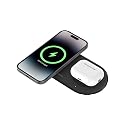 Belkin BoostCharge Pro 2 in 1 Wireless Charger with Magnetic Qi2 15W Wireless Fast Charging iPhone Compatible with iPhone 16 15 14 13 12 AirPods