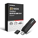 EDiMAX Wi-Fi 6 AX1800 USB 3.0 Adapter | Dual Band, 1201Mbps (5GHz), 573Mbps (2.4GHz) | MU-MIMO + OFDMA for Lower Latency and Multiple Streams |