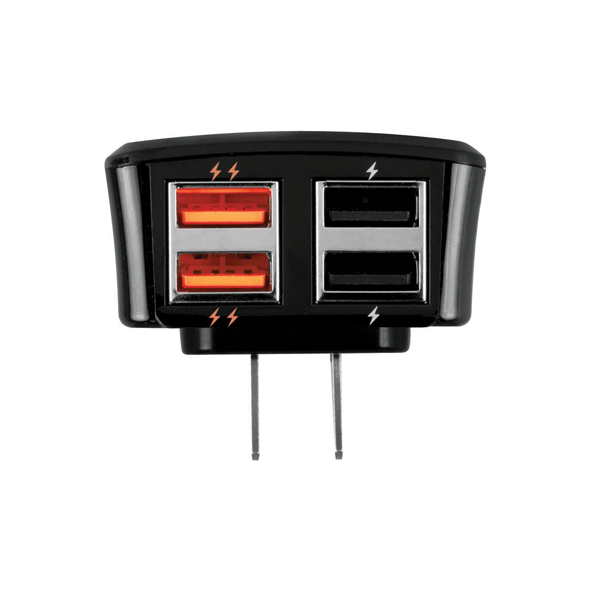 ARCTIC Home Charger 4500 - 4-Port USB Portable Wall Charger, 4.5A Total Output, Fast Charging, Modern Sleek Style, Black