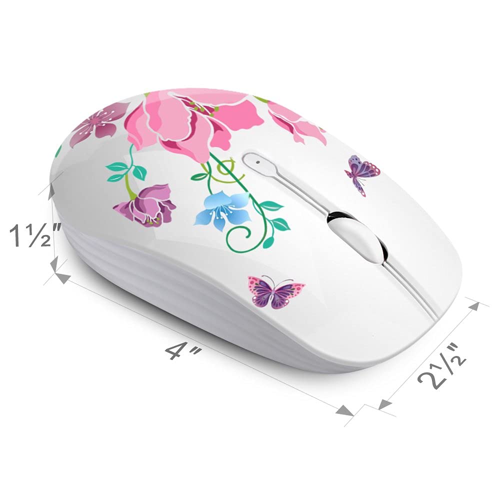 JUHOO Wireless Mouse with Nano Receiver for PC, Laptop, Notebook, Computer, MacBook, Less Noise, Portable Mobile Optical Mice
