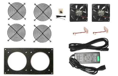 Coolerguys Cabcool802 Dual 80mm Fan Cooling kit for Cabinet & Home Theaters