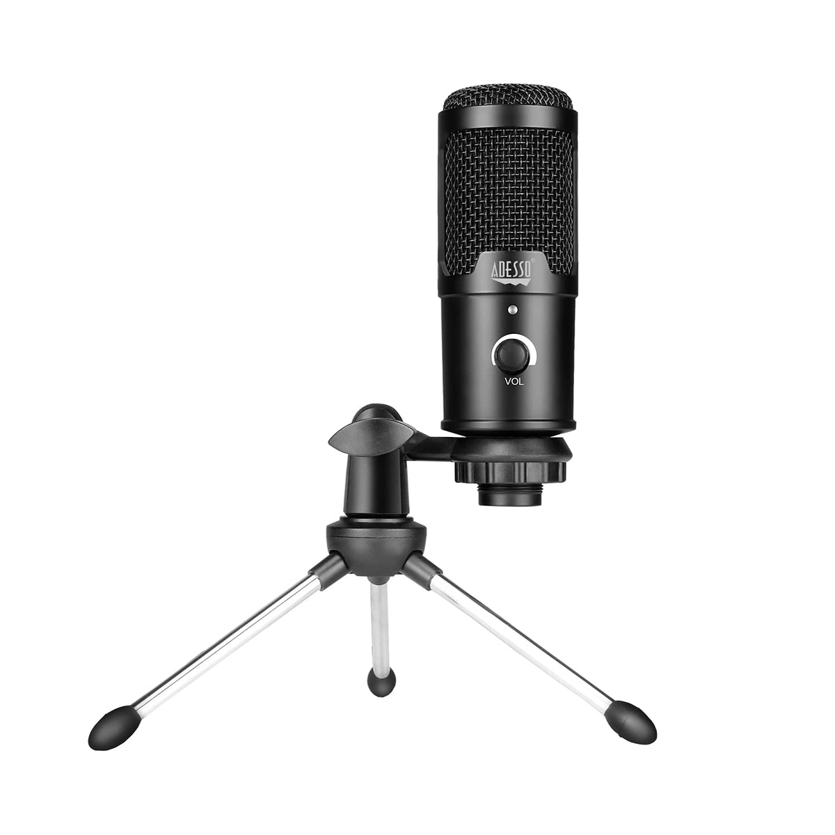 Adesso Xtream M4 Cardioid Condenser Recording Microphone, Black