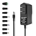 9V 1A DC Power Supply Adapter, AC 100-240V 50-60Hz to 9 Volt 1 Amp Transformer, DC 9V Power Cord with 【5.5 x 2.5mm / 2.1mm Barrel Plug Tip Positive】
