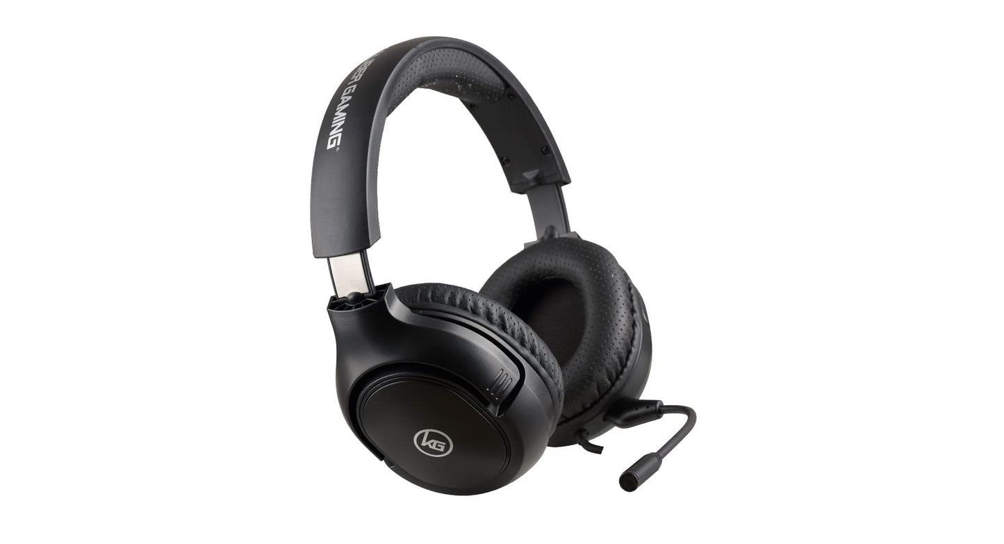 IOGEAR Kaliber UNIKOMM Universal Headset - 50mm Max Bass Drivers - 4-Way Swiveling Noise Isolating Earcups w/Memory Foam - Built-in Volume Control