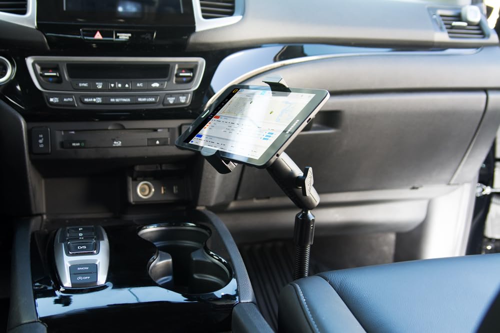 ARKON Mounts RoadVise XL Seat Rail Car Phone Mount | for Cars & Trucks | Fully Adjustable | Flexible 18" Arm | Solid 3.75" Shaft | Sturdy Seat Rail or