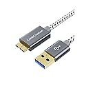 CableCreation Short USB3.0 Hard Drive Cable 1FT, USB 3.0 A to Micro B Cable 5Gbps Data, USB 3.0 External Works for WD Toshiba, Seagate Hard Drive