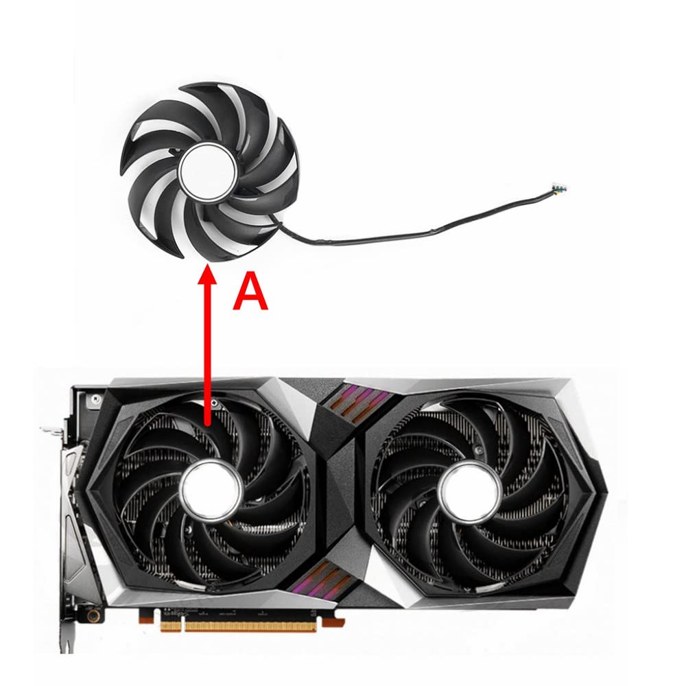 Rakstore PLD10010B12HH 95mm Graphics Card Cooling Fan Replacement for MSI RTX 3060 RTX 3060 Ti Gaming X Quiet Cooler Fan (A)