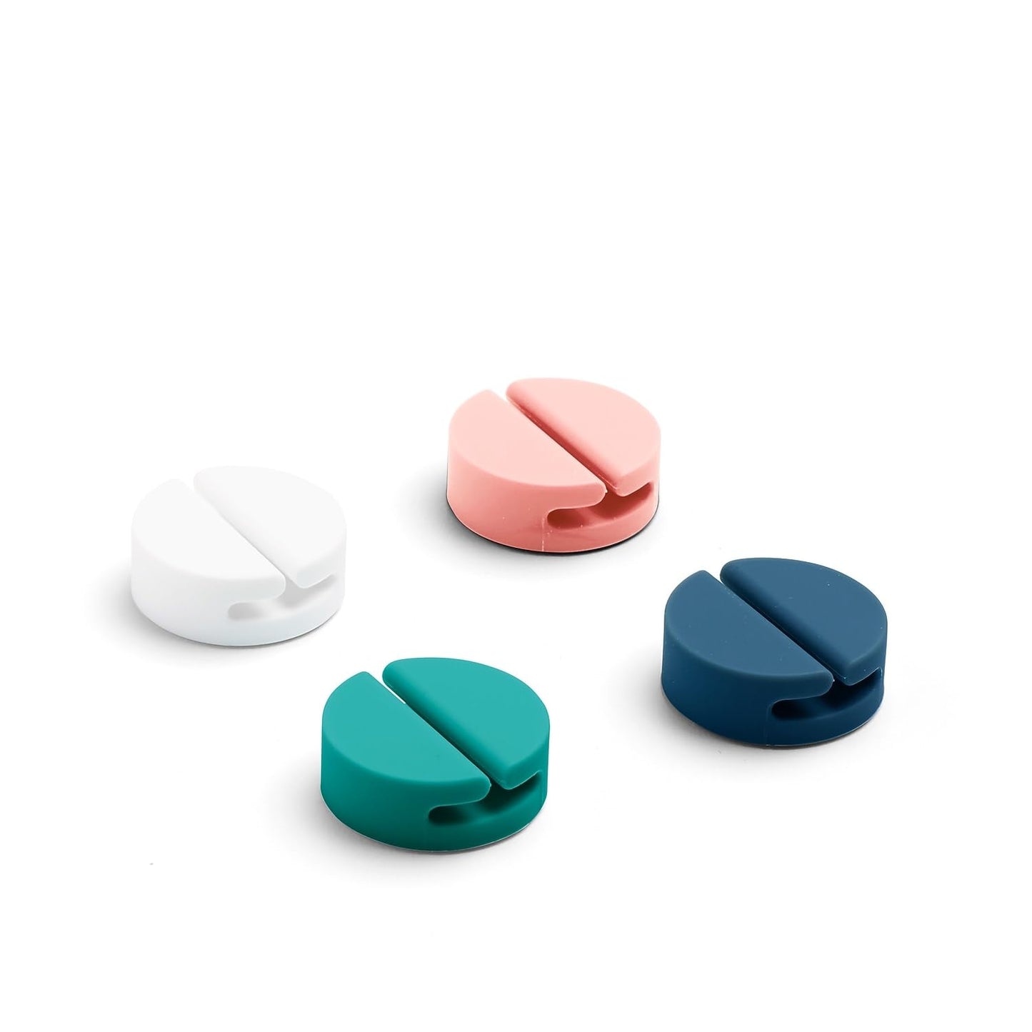 Poppin Cable Clips - Cable Management, Cord Organizer, Peel & Stick Adhesive Cable Clips, Cord Holder for Small, Medium, and Large Cables, 4pk