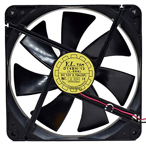 D14BH-12 12V 140mm Fan 12V 0.70A 2-Wire Cooling Fan