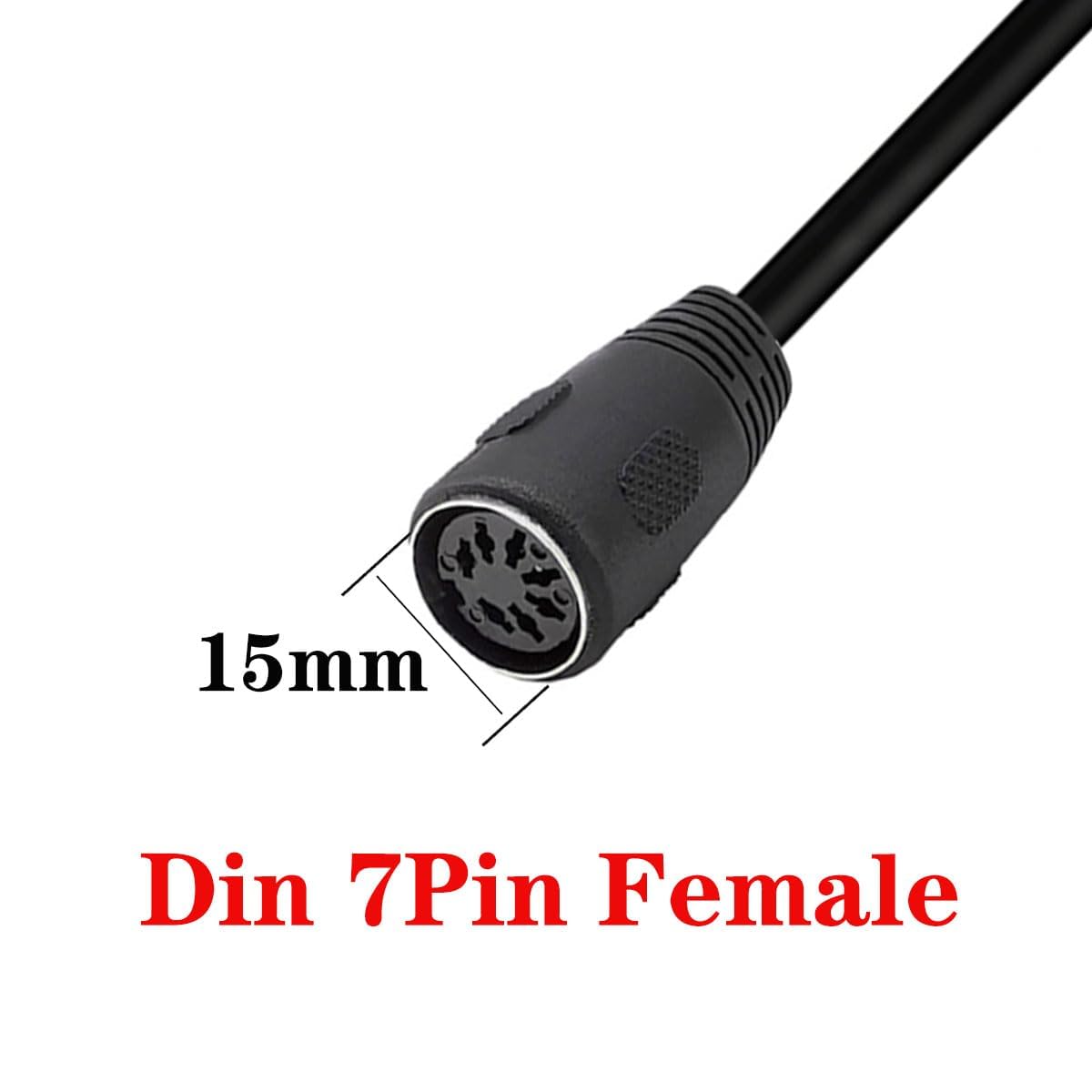 GLHONG 7 Pin Din Splitter Cable, 7- Pin Plug Male to 2 DIN Female Jack Adapter Y Lead for Bang Olufsen Naim Quad Stereo Systems