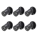 Megrezo Dimmable 12V LED Mini Spotlights with Remote Control Dimmable - 1.5W Daylight 6500K, Tiny Spotlights for Displays with Dimmer, Black - Pack