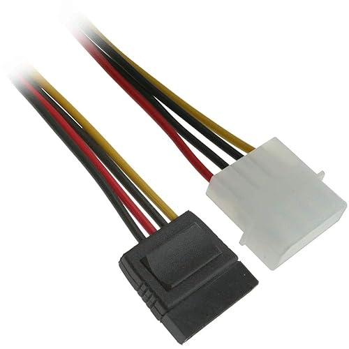 FireFold 6 Inch Serial ATA SATA Power Cable - Connecting to Hard Drives, CD-ROM's, CD-RW's, Fans and More - Connects Any SATA Hard Drive to a Standard