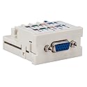 Leviton VGA Monitor MOS Module, 110-Style Termination, 41295-VMT, Light Almond
