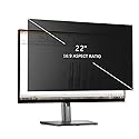 MOBDIK 22 Inch Monitor Computer Privacy Screen Filter for 16:9 Aspect Ratio, Anti Blue Light, Anti Glare & Spy - 1 Pack