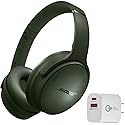 Bose QuietComfort Bluetooth Headphones, Wireless Headphones with Active Over Ear Noise Cancelling and Mic, + Green Extreme 20W 2-Port Wall Charger…