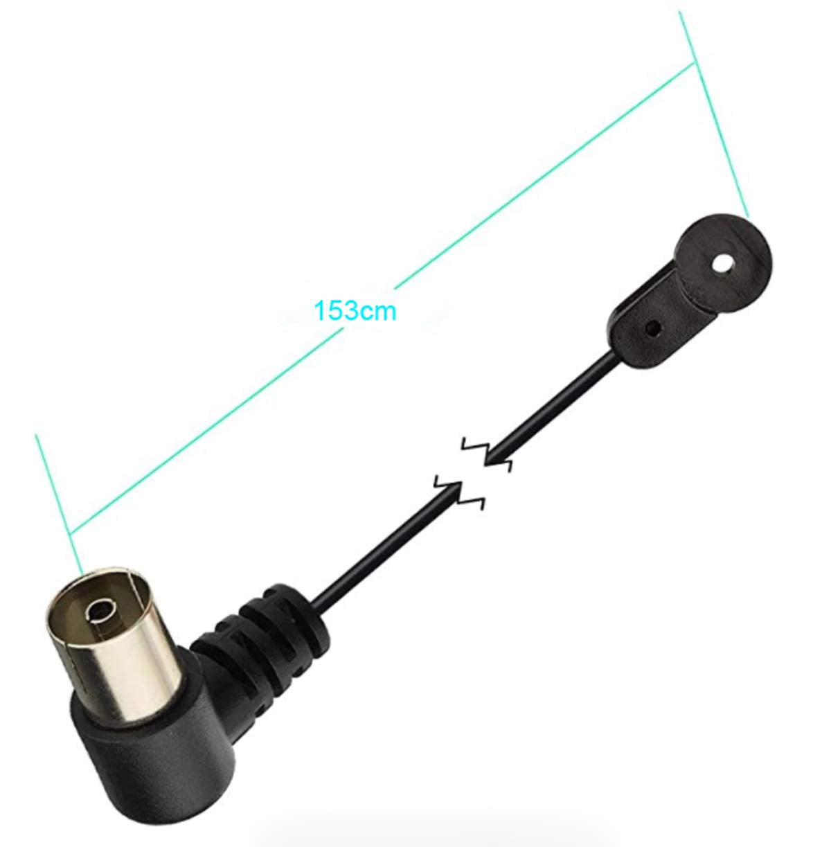 POBADY FM Radio Antenna Dipole Antenna 75 Ohm Black T Type Indoor Antenna Push-on TV/PAL Female Socket Connector Compatible with Stereo Receiver Home