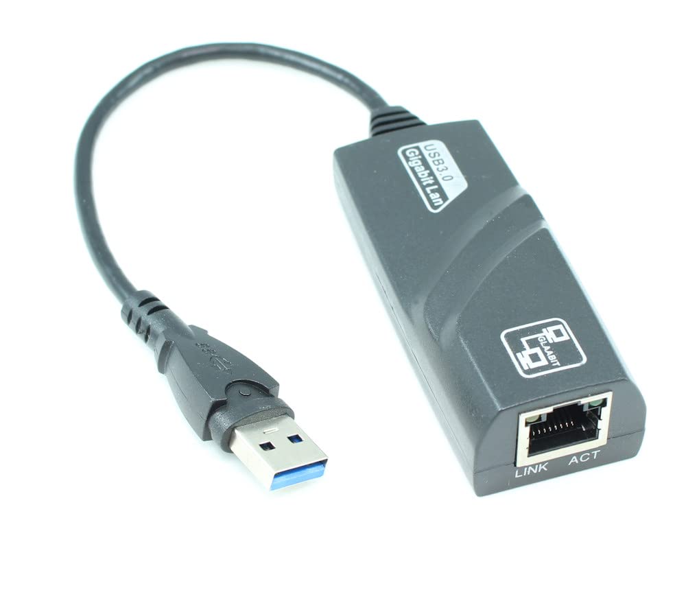 My Cable Mart 6inch USB 3 Type-A to RJ45 CAT6/Gigabit Networking/Ethernet Adapter