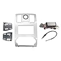 Radio Stereo Car Install Double Din Navigation Silver Bezel + Can Bus Factory Amplified Systems Radio Replacement Wire Harness & Antenna Adapter