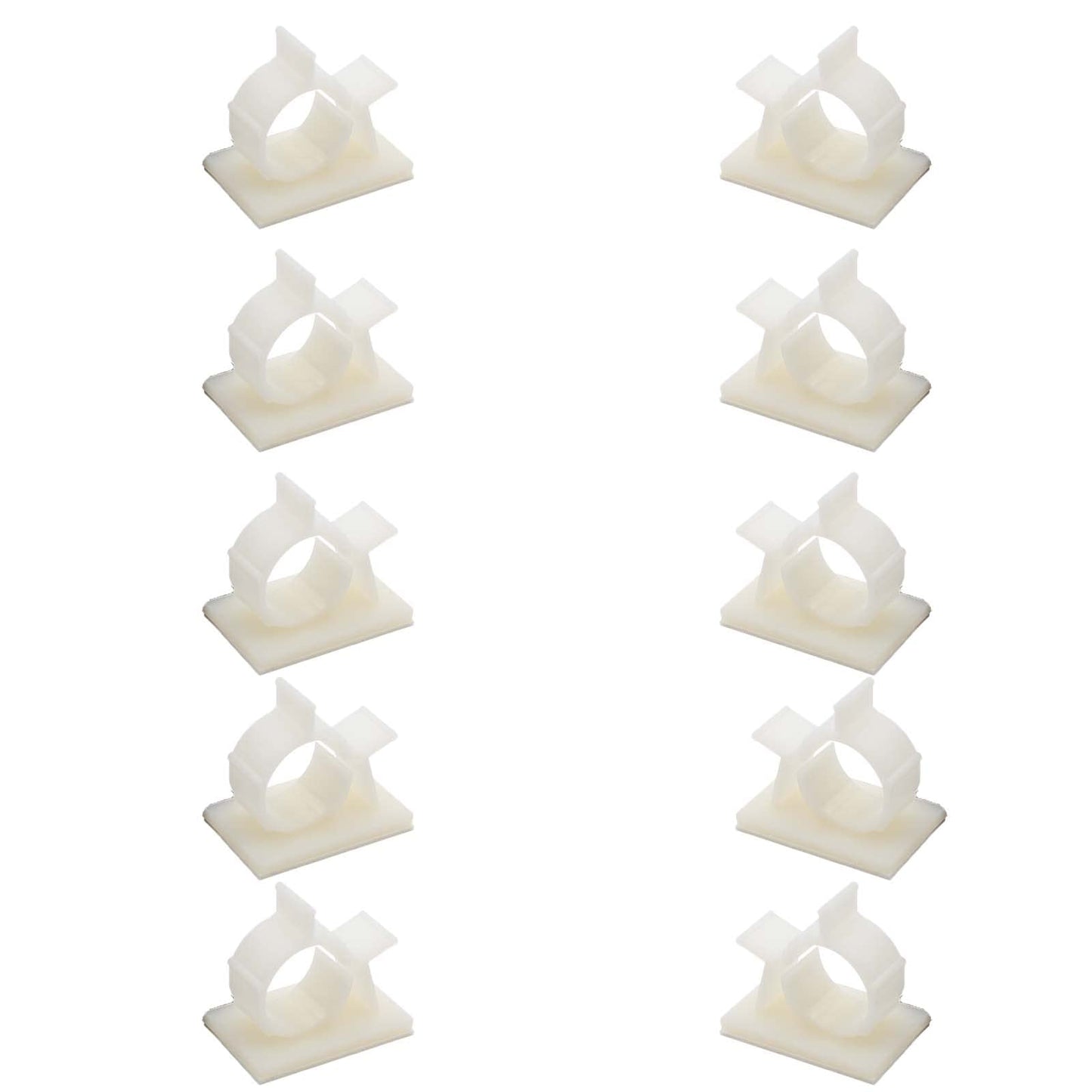 EZRODI 10 Pack 1/4" RO Tubing Mounting Clips Adhesive Tubing Locking Clamps White Cable Organizer (10, 1/4" Tubing O.D.)