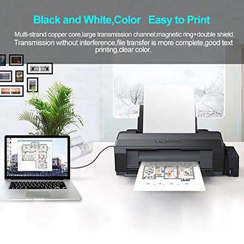 USB Printer Cable 10 Feet Cord Compatible with Epson EcoTank ET-2760 ET-2750 ET-2720 ET-4760,Expression XP-4100 XP-6000 XP-420,WorkForce Pro WF-4730