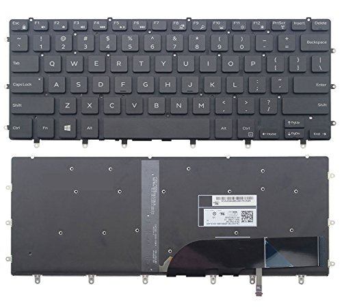 New Laptop Keyboard with Backlit (Without Frame) Replacement for DELL Inspiron 15 7000 Series 15-7558 15-7568 p55f p55f001 p55f002 US Layout Black
