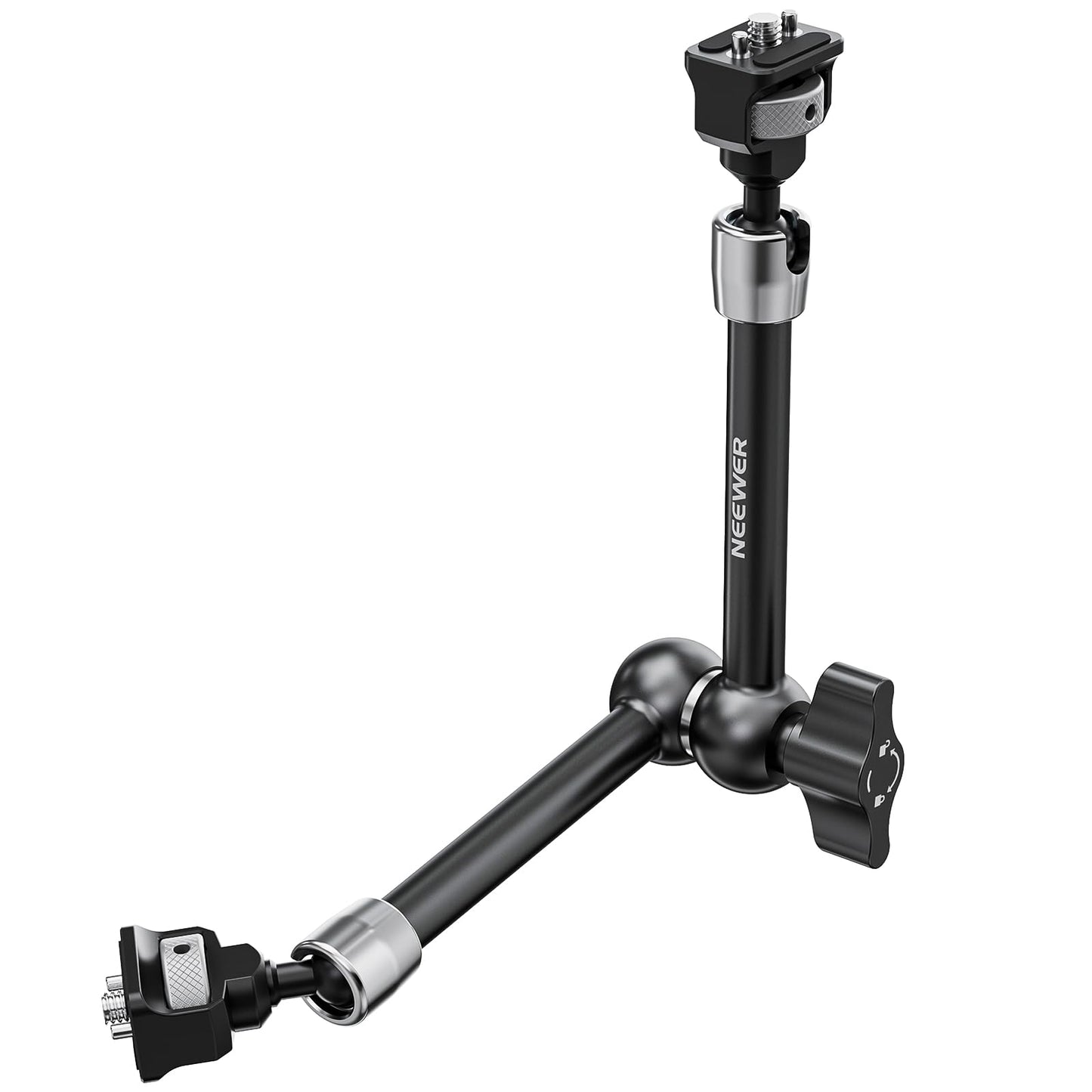 NEEWER 11" Articulating Magic Arm with 360° Ball Heads & Locating Pins for ARRI, Camera Monitor Mount with 1/4" Screws for DSLR Action Camera Monitor