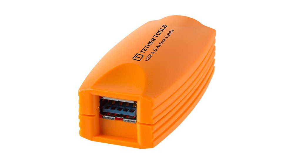 Tether Tools TetherPro USB 3.0 to USB Female Active Extension Cable | for Fast Transfer Between Camera and Computer | High Visibility Orange | 16 Feet