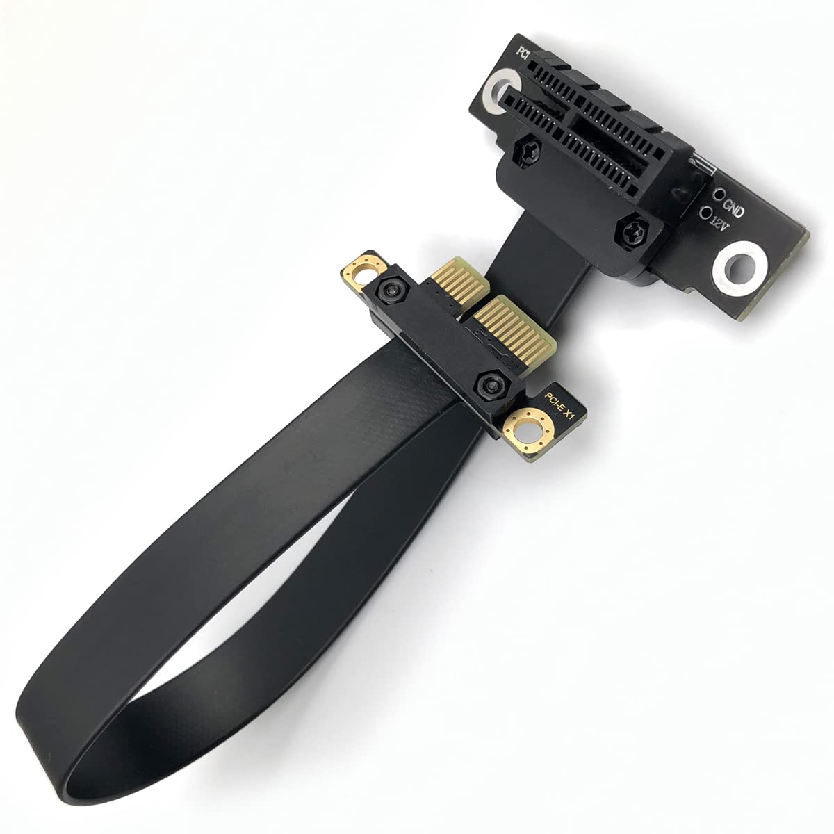 FainWan PCI-e PCI Express 36Pin 1X Extension Cable with Gold-Plated Connector (90 Degrees)