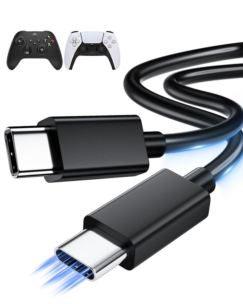 PS5 Controller Charger Cable for Xbox Series S X Elite Series 2 Controller,USB C to USB C Data Cable Accessories for Playstation 5 DualSense,Slim/Pro
