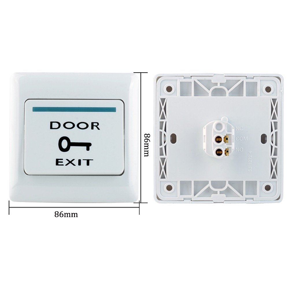 LIBO Full Set Kit of RFID Access Control Keypad 125KHz with DC12V Electric Lock Electronic Bolt Lock, 3A Power Supply, Exit Button, 10pcs ID Key Cards