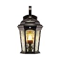 Euri Lighting EFL-130W-MD Flickering Flame Porch Light, Water Glass, with Integrated Security Light (3000K), Motion-Sensor, Dusk-to-Dawn, Oil Rubbed