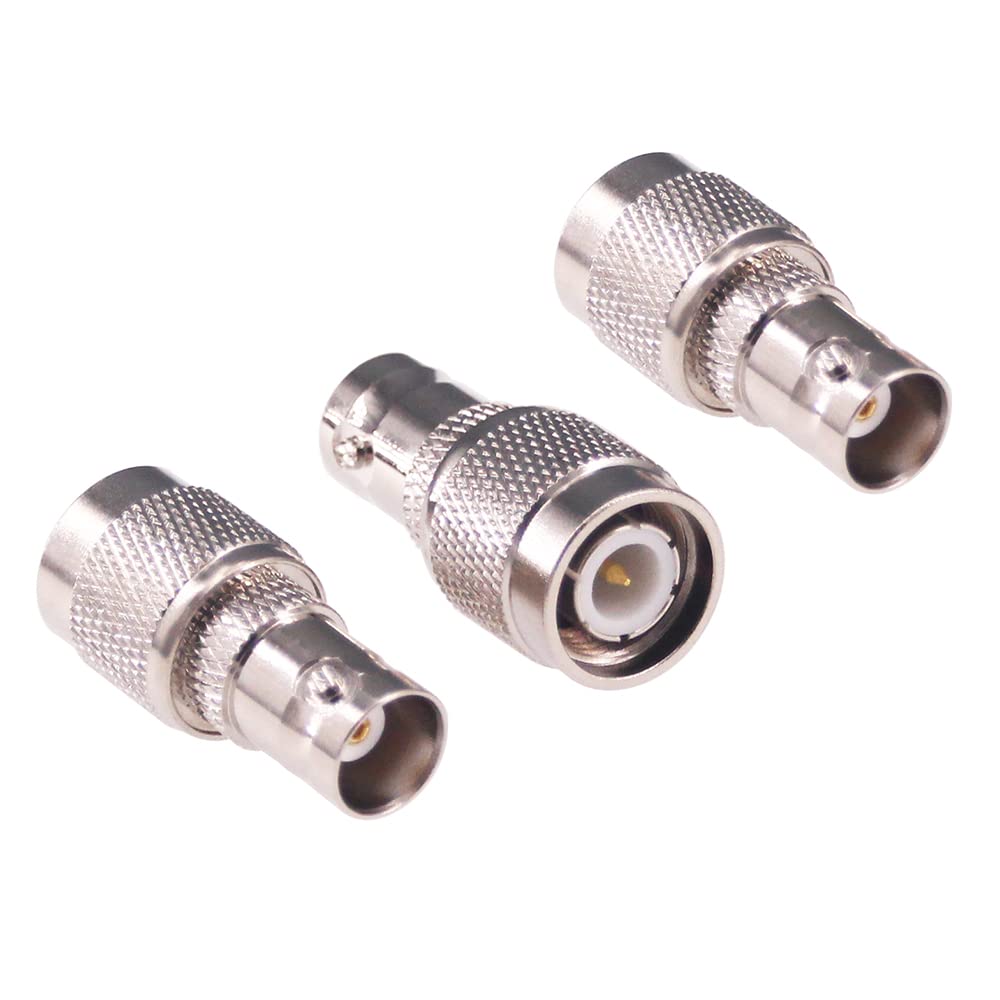 RFaha 3pcs TNC Male to BNC Female RF Coax Adapter TNC to BNC Coaxial Connector(F49-3)