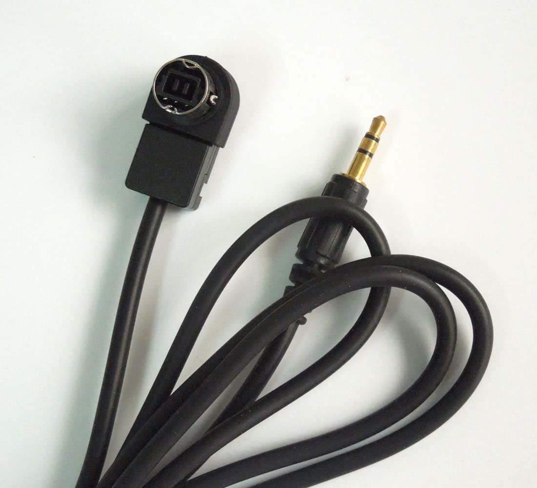 colorparts2016 Car CD Player Aux Cable 1.5 m Input Adapter Compatible with Alpine KCA-121B AI-Net CD CDA9857 CDA9886 CDA9807 CDA9805 CDA7893 IVA-D900