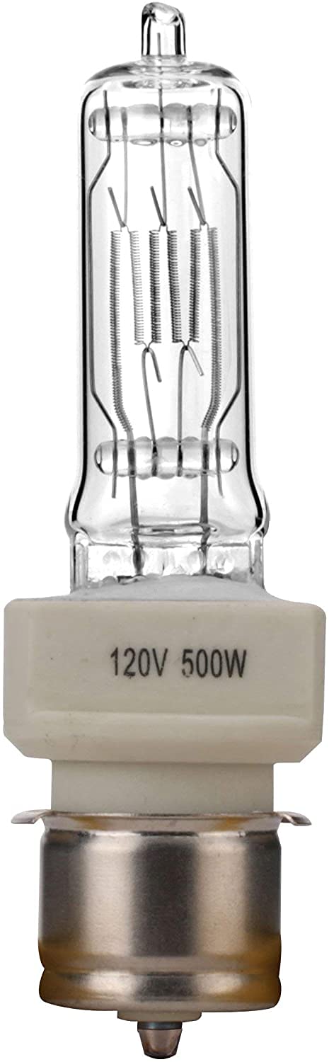 Tawelun T6 Halogen Bulb BTL 500W/T6/120V/CL/P28s 500-Watt 120Volt, Clear Bulb