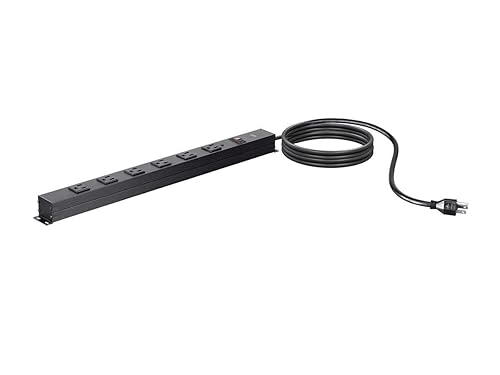Monoprice 6 Outlet Metal Surge Protector Power Strip - with 15 Feet Cord and Surface Mount Tabs, 540 Joules, UL Certified, EMI/RFI Protection