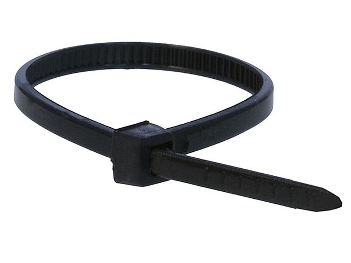 4-inch Cable Tie, 100pcs/Pack, 18 lbs Max Weight - Black