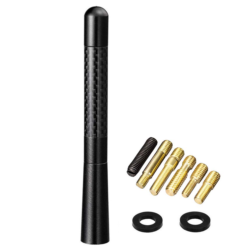 Bingfu Vehicle Roof Mount Antenna Mast 4.7 inch Carbon Fiber Car Antenna Replacement