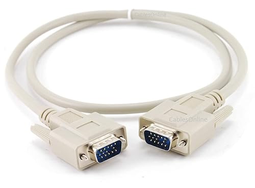 CablesOnline 3ft VGA (HD15) Male to Male Monitor Video Cable (V-1003)