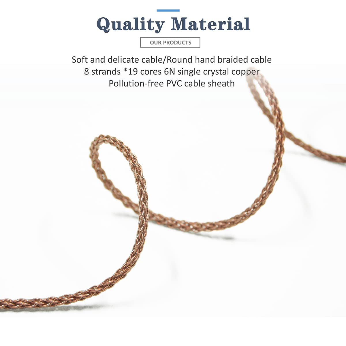 GUCraftsman 0.78mm 2Pin Plug 6N Single Crystal Copper Upgrade Earphone Cable 2.5mm/4.4mm Balance Upgrade Cable for 64audio a12t/u12 TIA Fourte…