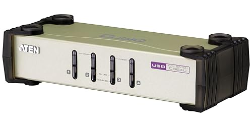 ATEN CS84U 4-Port PS/2-USB KVM VGA Switch - Control up to 4 VGA Computers for Windows, Linux, Mac, and Sun