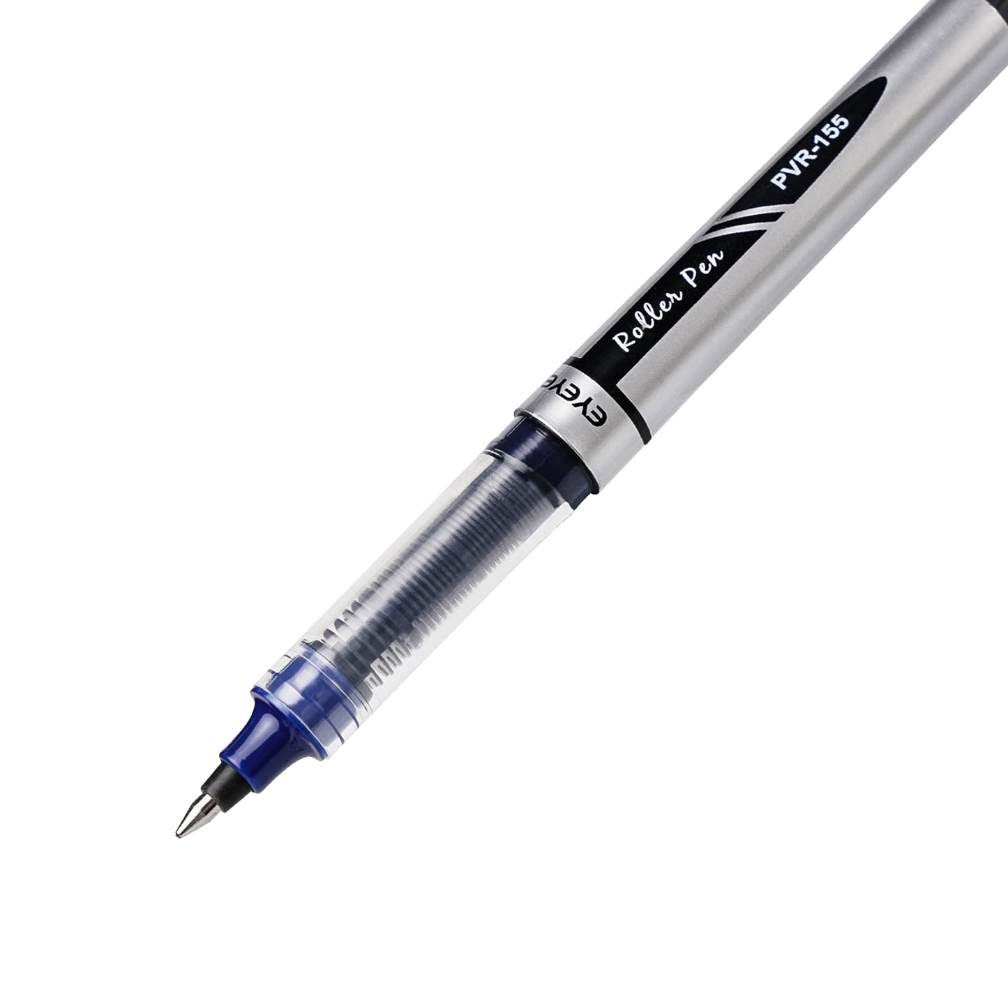 EYEYE 0.7mm Blue Pens Roller Ball, 12 Pack Medium Point Rollerball Pen Quick Dry, Liquid Ink Pens Fine Point Smooth Writing Pen for Journaling, Note
