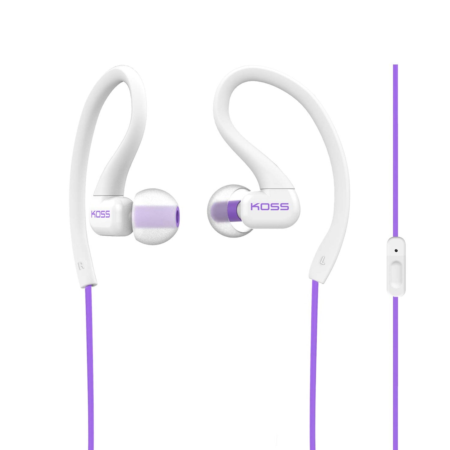 Koss KSC32i V Sport Clip Headphones, Violet