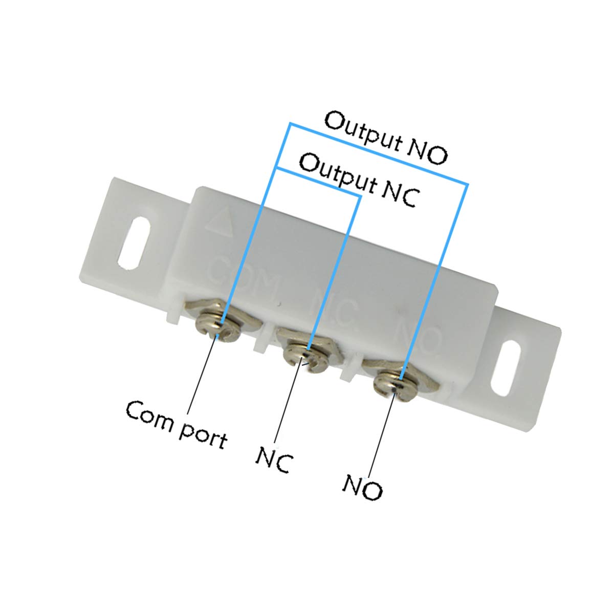 LYLGO 5 Count White Magnetic Door Switch, NO/NC, Wired, Screw-In, Remote Control, Ideal for Home & Company Windows/Doors, Alarm System Compatible
