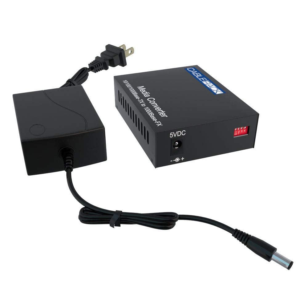 2-Pack Gigabit Media Converter LC Multi-Mode Fiber Media Converter, up to 550m, 10/100/1000Base-Tx to 1000Base-SX (SX Transceiver Included) by