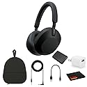 Sony WH-1000XM5 Noise-Canceling Wireless Over-Ear Headphones (Black), 30 Hours Playback Time, Hands-Free Calling, Alexa Voice Control - Kit…