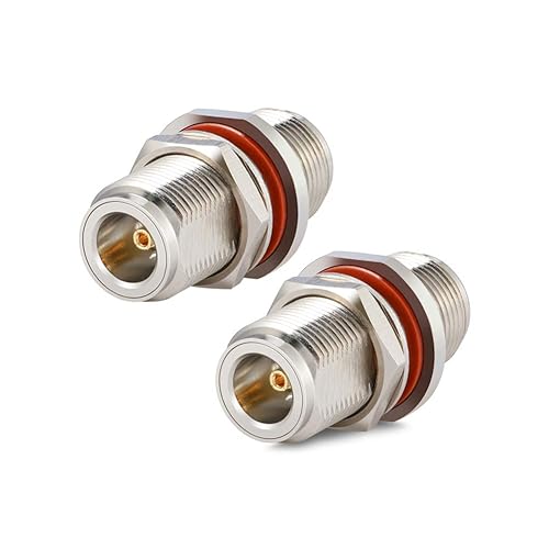 XRDS -RF 2PCS N Female to N Female Bulkhead Connector Coax Bulkhead Connector