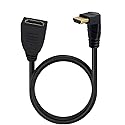 Kework 2ft 18Gbps 4K@60Hz HDMI Extension Cable, Up Angle HDMI 2.0 Male to Female Extender Adapter HD High Speed Shield Cord for Xbox HDTV PS4 PS5