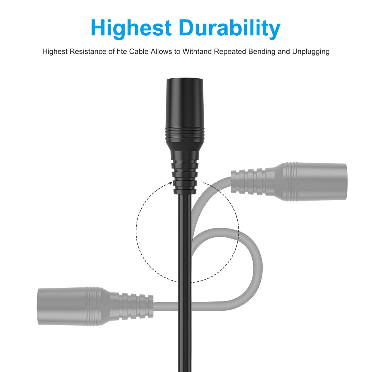 2Pack 16AWG DC Power Pigtails Cable,2.1mm x 5.5mm DC Female Plug to Bare Wire Open End,DC Barrel Plug Connector Supply Adapter Repair Cord for CCTV